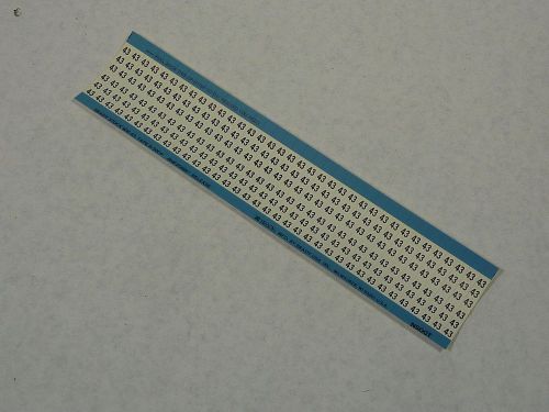 Brady WM-43 Legend 43 Wire Marker Label 100 Per Sheet ! NEW !