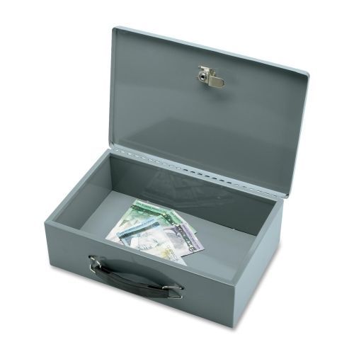 SPR15502 Security Chest,w/2 Keys,Steel,12-3/4&#034;x8-1/4&#034;x3-3/4&#034;,Gray