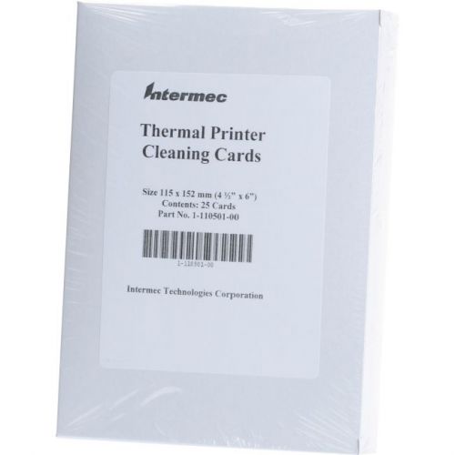 INTERMEC-INDUSTRIAL PRINTERS 1-110501-00 25PK CLEANING CARD 6X4.5