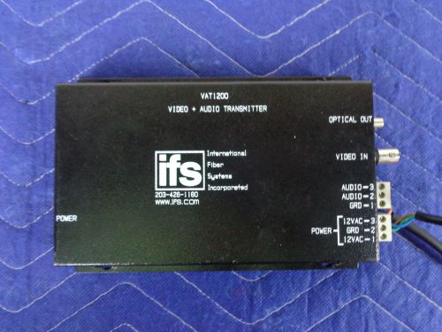 IFS VAT1200 VIDEO AUDIO TRANSMITTER w/ AC ADAPTER &amp; 3 PIN XLR PLUGIN