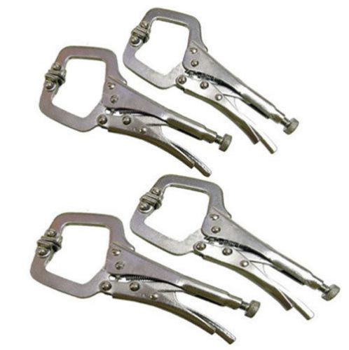 4PC MINI WELDING C CLAMPS MOLE VICE GRIP LOCKING PLIERS SHEET METAL PLIERS