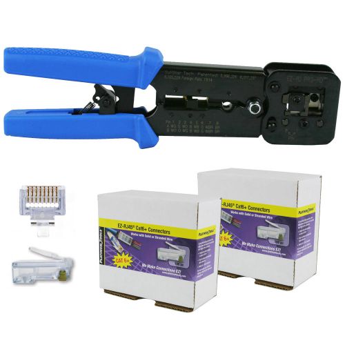 Platinum Tools 100054 EZ-RJPRO HD Crimp Tool with EZ-RJ45 Cat 6+ 200 Connectors