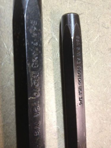 PROTO Tools J86A Cold Chisel Set, 2pc., 5/8&#034; &amp; 3/4&#034; cut