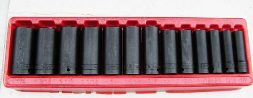 Snap-on new 313sima 13pc 1/2&#034; impact socket set 1-1/4&#034; for sale