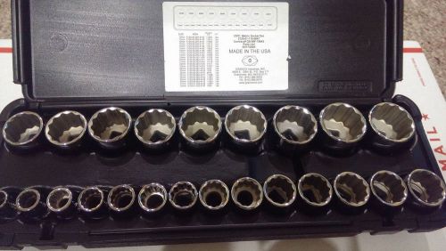 Granco 23 piece 1/2&#034; drive 12-point metric socket set (10mm - 32mm) for sale