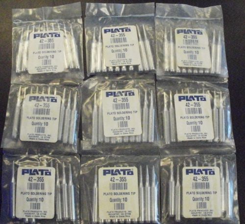 100 UNOPENED TEN PACKS of Plato 42-355 Soldering Tips 1000 SOLDERING TIPS TOTAL!