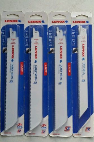 Lenox Lazer metal T2 9108r 8T 9&#034; X2 9118r 8T 814r 14T lot 20 blades total