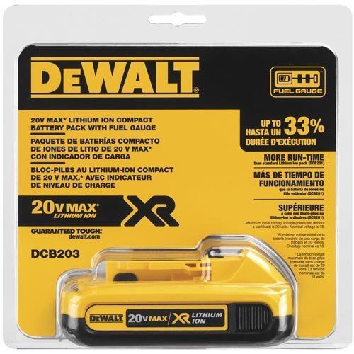 Dewalt dcb203 20v max compact xr li-ion battery pack (2.0 ah) for sale