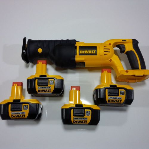 New dewalt dc385 18v cordless reciprocating saw,4 dc9180 batteries 18 volt xrp for sale