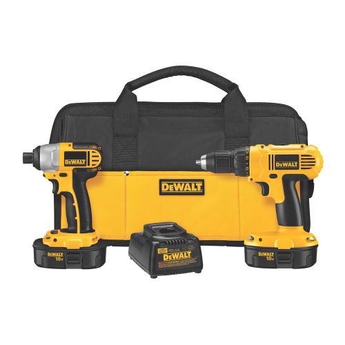 Dewalt dck235cr reconditioned dck235c 18v 1/2&#034; compact dril l/ 1/4&#034; impact kit for sale