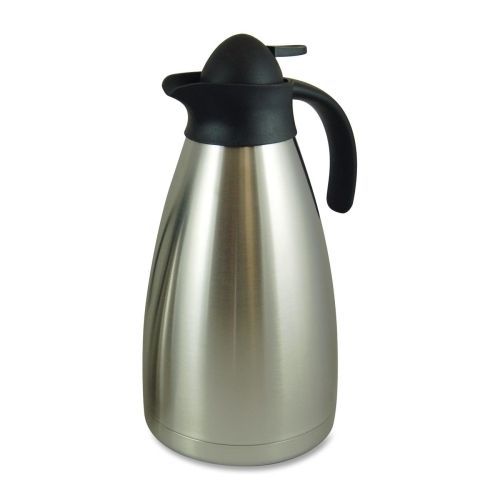 Genuine Joe Contemporary Vacuum Carafe - 2.11 quart - Stainless Steel