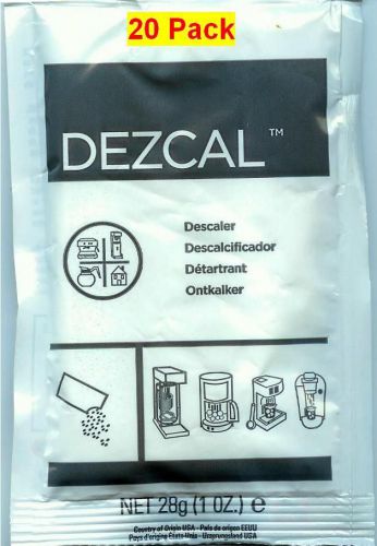 URNEX DEZCAL COFFEE MAKER &amp; ESPRESSO DESCALER 20 PACK &amp; FREE SHIPPING!