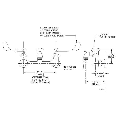 T &amp; S Brass B-0659 Service Sink Faucet