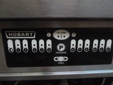 Hobart gas fryer model 1hg85c auto basket lift &amp; filtration stainless steel for sale