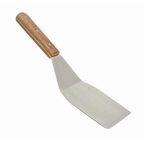 1PC Stainless Steel Hamburger Turner Blade Size 4.2&#034; x 5.5&#034;  Wood HDL SLTWHT NEW