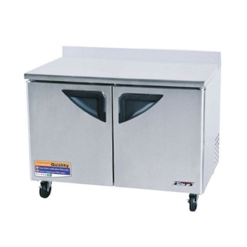 New turbo air 48&#034; super deluxe stainless steel worktop freezer!! w/ 2 doors!! for sale