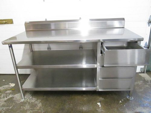 Stainless Steel Table 66&#034; 4 Drawers Food Service / Restaurant