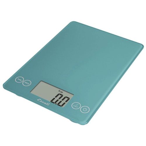 Escali Arti Glass Digital Scale, 15 Lb / 7 Kg, Peacock Blue