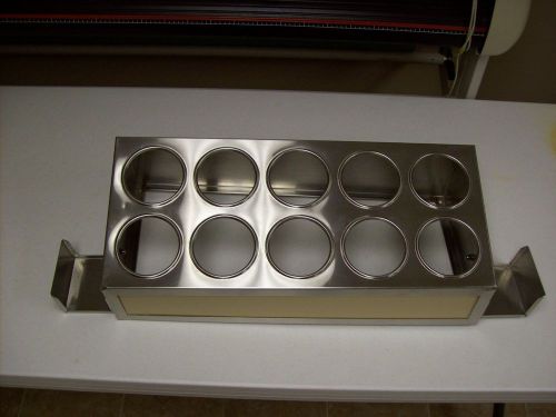 DELFIELD STAINLESS STEEL 10 Hole Counter Top Silverware Utensil Flatware Holder