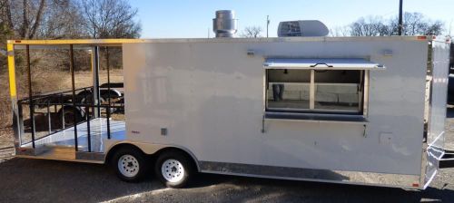 BBQ Concession Trailer 8.5&#039;x24&#039; White - Smoker Event Enclosed Kitchen