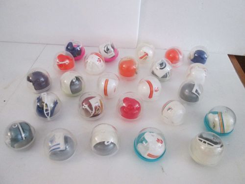 25 Assorted Sport Team Mini Helmets w Cases Vending Machine Style Dolphins Lions