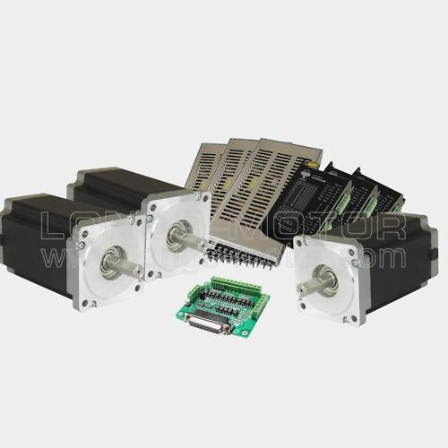 3Axis Nema34 Stepper Motor 8.5NM 6.0A &amp;3pcs power CNC Router or Mill Longs Motor