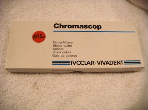 OUR #1 IVOCLAR VIVADENT CHROMASCOP SHADE GUIDE IN ITS ORIGINAL BOX W/LIT.