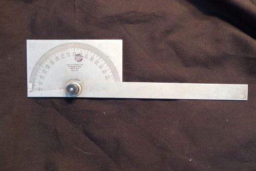 Starrett 6&#034; Steel Protractor Angle Gauge Vintage Quality Machinist Tools NO. 183