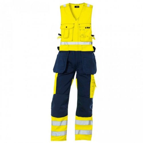 Blaklader 2653-2 High Vis Yellow / Navy blue Sleeveles Overalls Size C56