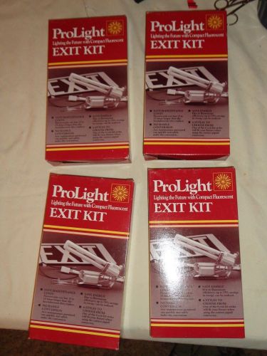 LOT 4 NEW PROLIGHT EMX21 EXIT SIGN FLUORESCENT FIXTURE KIT SAVES MONEY