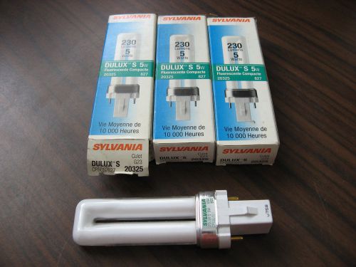 Lot of 3 New Sylvania CF5DS/827 Compact Fluorescent Bulbs 5 Watt