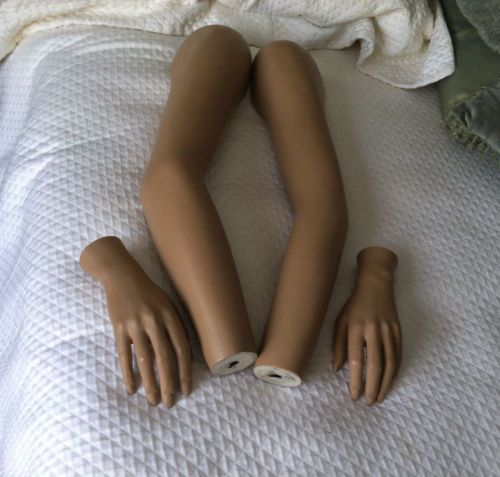 7 1/2&#034; mannequin hands &amp; 21 1/2&#034; arms  in natural for sale