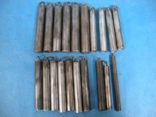 Steel custom calibration weights 0.5lb., 1lb., 2lb., lot of 20 for sale