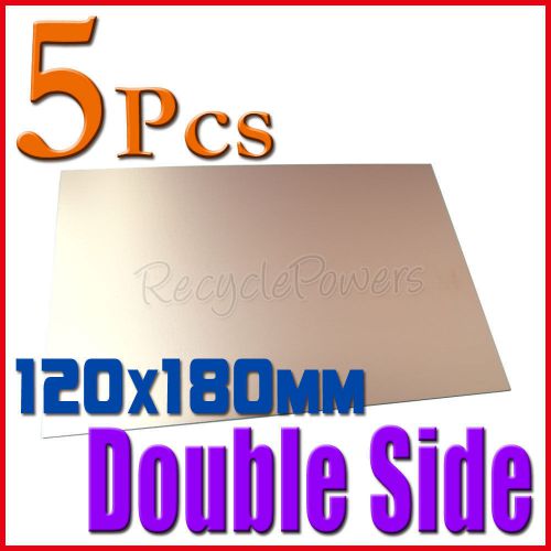 5 pcs copper clad laminate circuit boards fr4 pcb 120mm x 180mm double side for sale