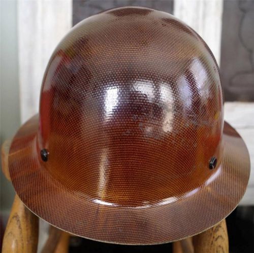 Msa skullgard full brim hard hat w/ratchet suspension phenolic heat resistant for sale