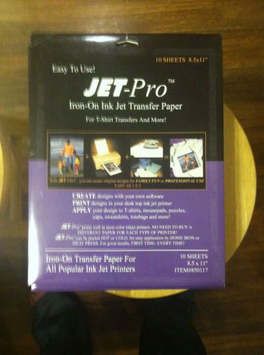 Jet-Pro Iron On Ink Jet Transfer Paper 8.5&#034; x 11&#034; 106 SHEETS