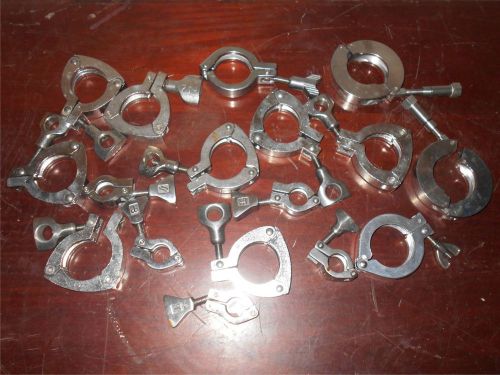 Lot of 17 stainless steel CLAMP great condition