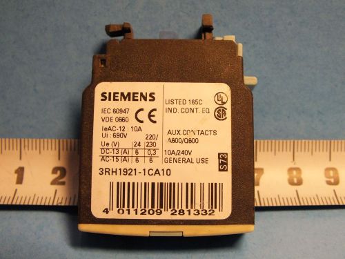 SIEMENS,  3RH1921-1CA10, Used