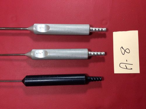 Liposuction cannula withhandle lot of 3  22x4.  23x8  and pagett 4 surgical  a-8 for sale