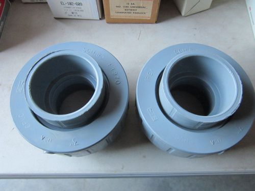 Lot / 2 IPEX 3&#034; True Union Pipe Couplings SCH 80 CPVC NOS