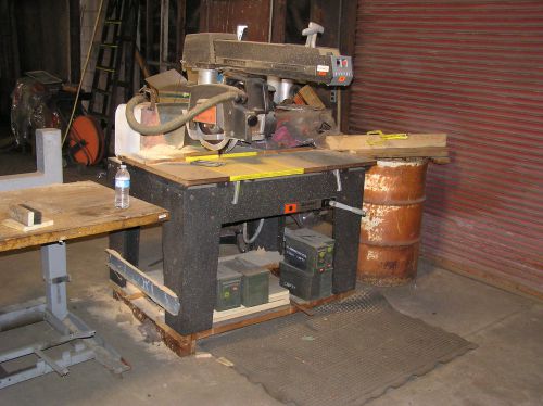 INDUSTRIAL CONSTRUCTION DEWALT 3 HP 16” HEAVY DUTY RADIAL ARM SAW