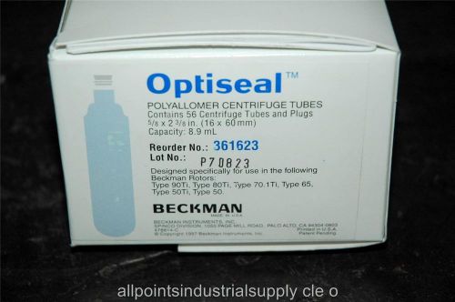 56 Beckman Optiseal Polyallomer Centrifuge Tubes &amp; Plugs 16 x 60 mm 361623