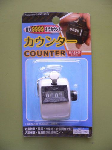 4-Digit Manual Hand Counter Golf Tally Clicker BNIP~White~