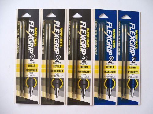 Papermate Flexgrip Ball Pen Refills Black Blue 10 Count 971-24 973-24 Med New