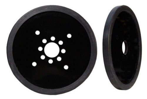 Pair of 5&#034; diameter precision disk wheels - black (595740) for sale