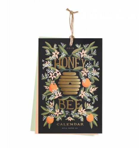 LAST 2 Rifle Paper Co. 2015 Hanging Calendar - Wall Calendar - Honey Bee