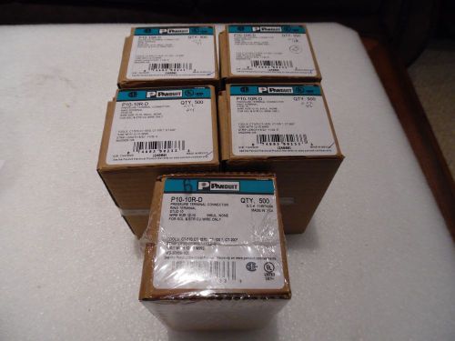 Panduit P10-10R-D Ring Terminal, 14 – 10 AWG, #10 stud size NIB Lot of 2500