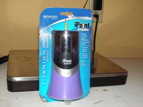 Westcott iPoint Evolution Titanium Bonded Pencil Sharpener Light Purple