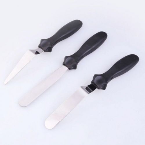 3pcs Angled Straight Spatula Icing Cream Spread Cake Decorating Cutter Set