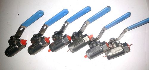 Lot of 6 new milwaukee ball valve 1/4 in cf8m stainless steel 10 series for sale